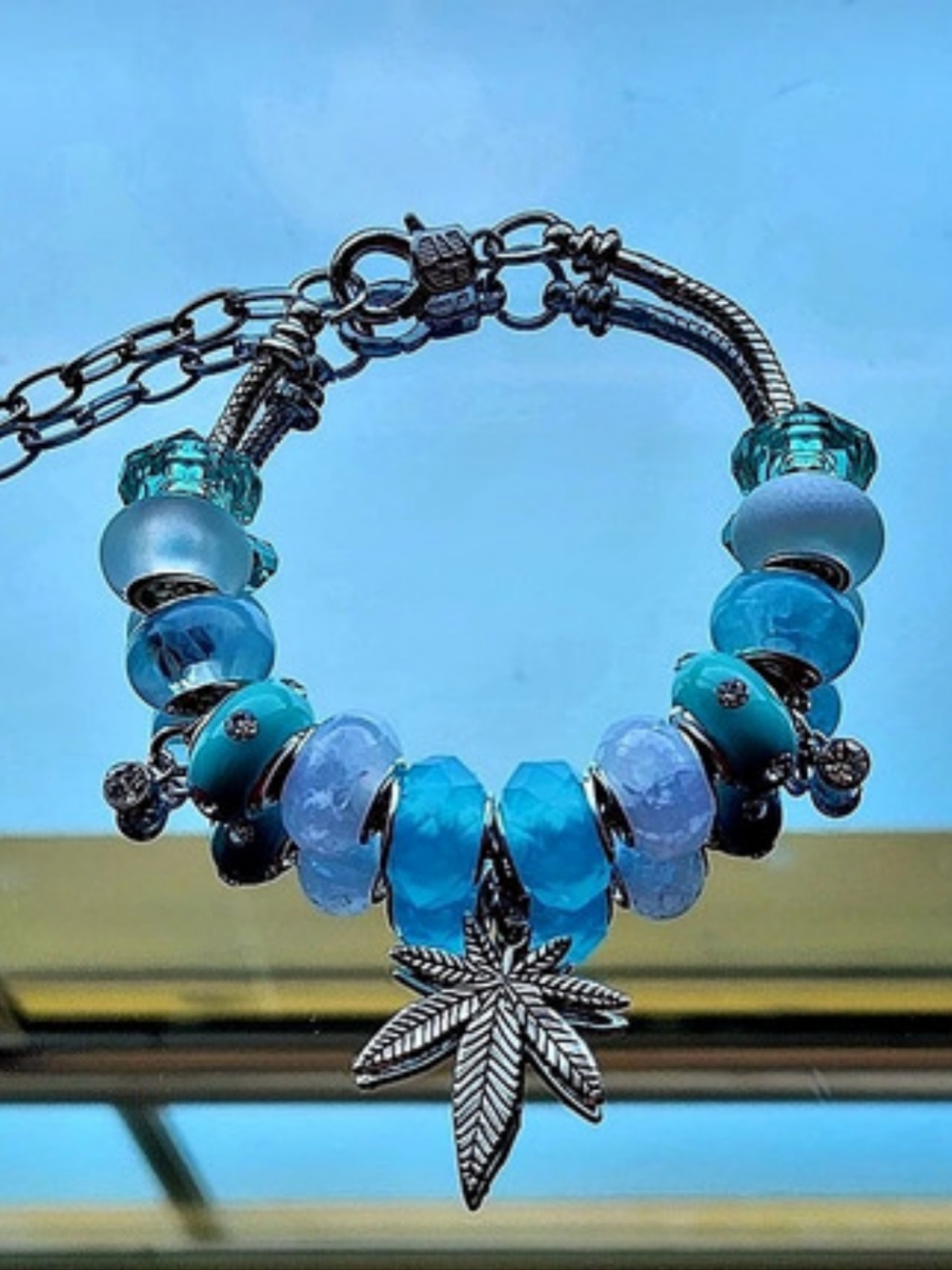 4 20 Leaf Charm Bracelet